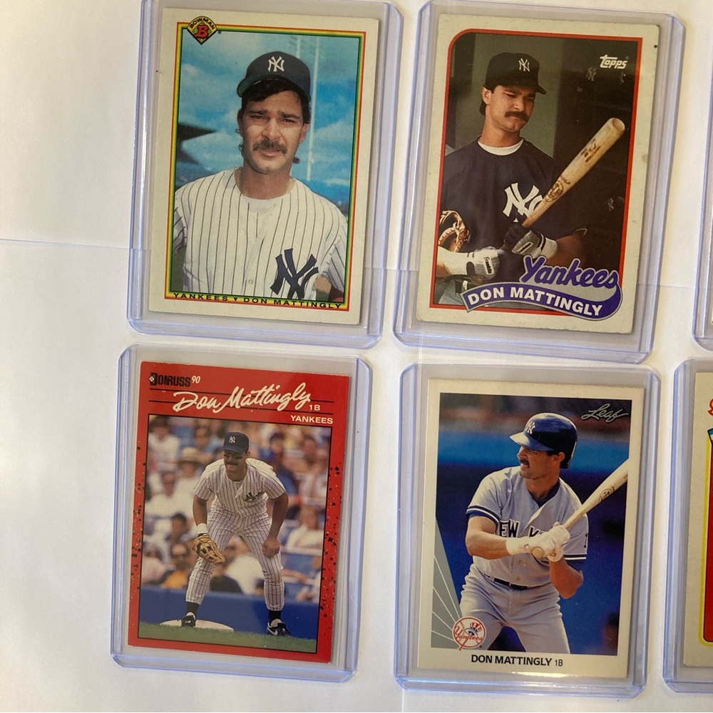 Lot of 9 Vintage 80s-90s Don Mattingly Baseball Cards Yankees - Picture 4 of 16